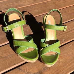 Green wedge UGGs. Used in great condition